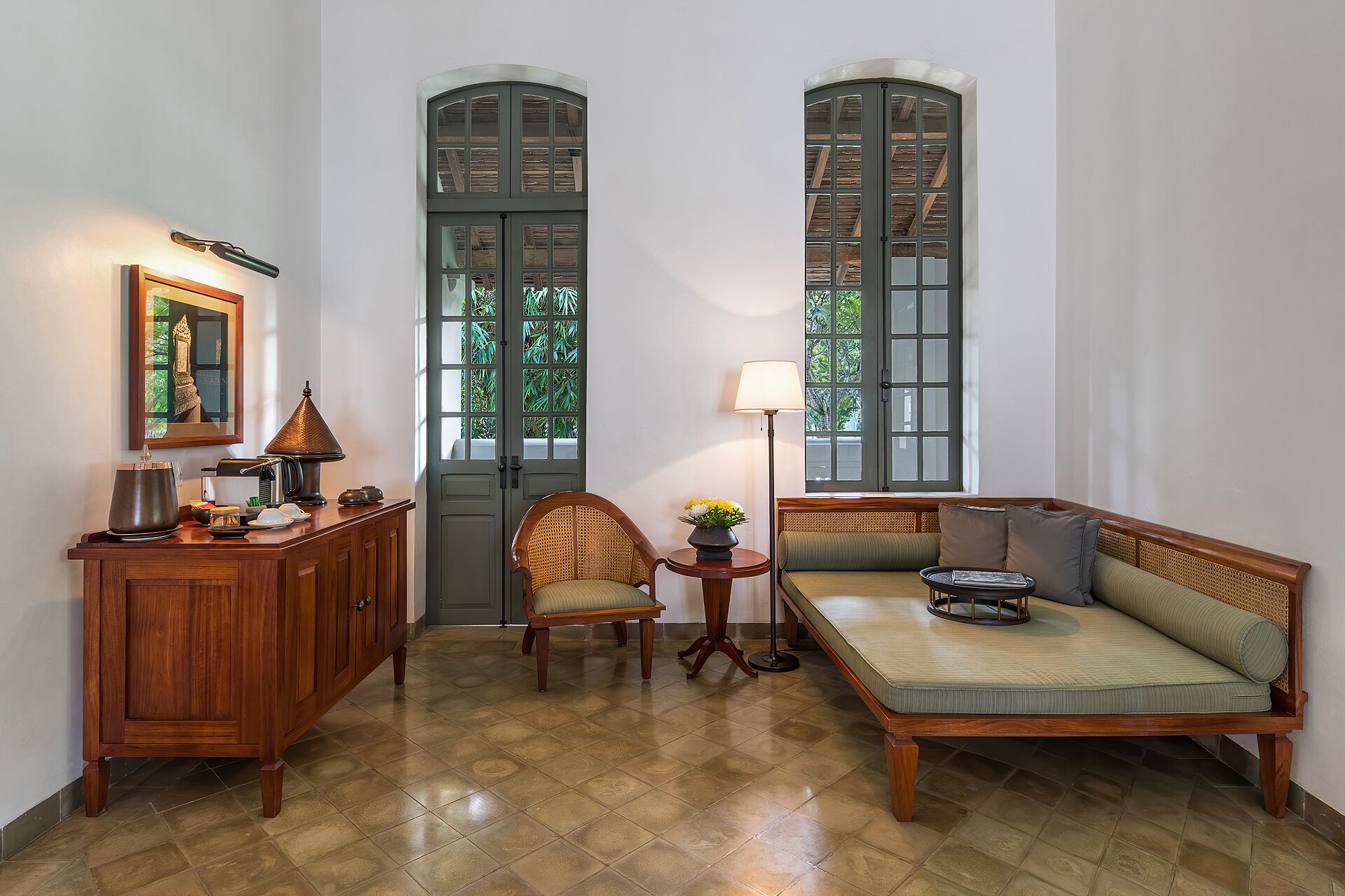 Luxury hotel lobby
